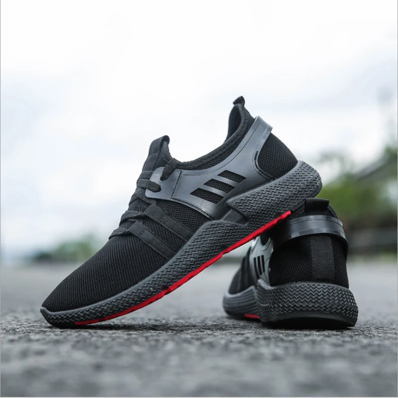 Mens Fashion Breathable Casual Shoes Running Sneakers Korean Version Lace-up Mesh Light Slip Walking Zapatillas hombre |