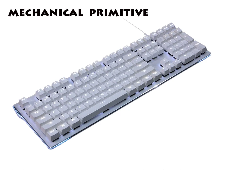 WHITE MP 108 Ключи светодиодный PBT Keycap двойной снимок с подсветкой колпачки OEM профиль Cherry MX Переключатель Keycap для механической игровой клавиатуры - Цвет: WHITE