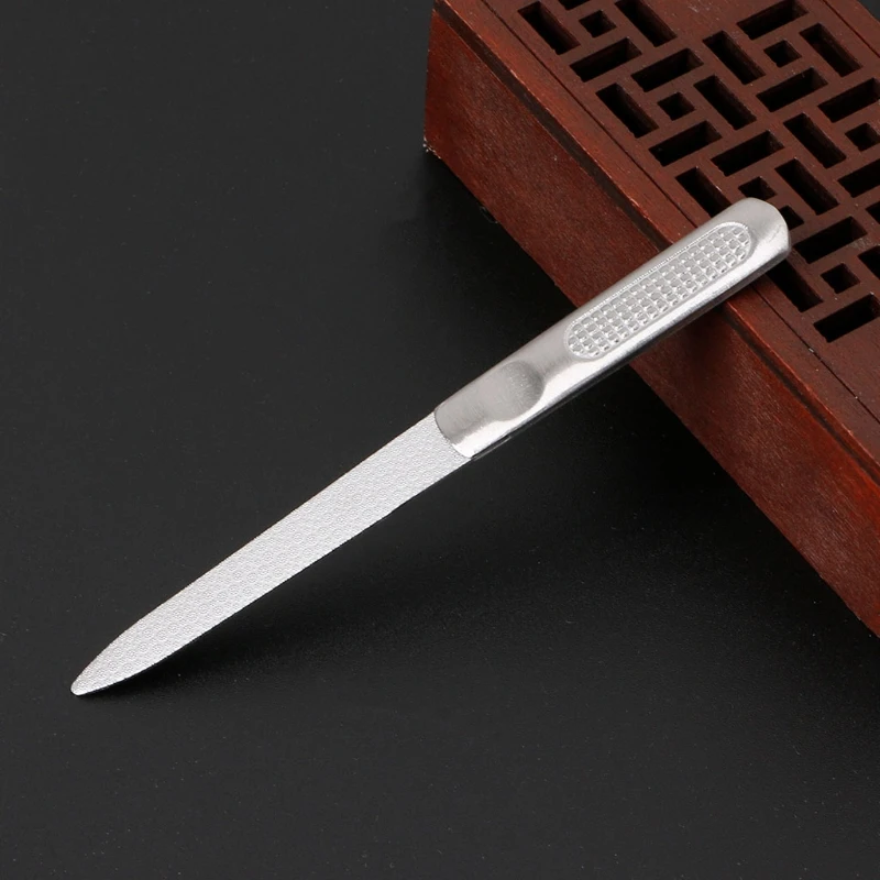 Нержавеющая сталь металл Нейл арт Новый педикюрный инструмент двухсторонний