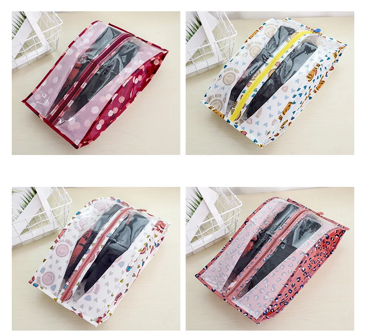 Портативная Водонепроницаемая дорожная сумка для обуви нейлоновая с видимым