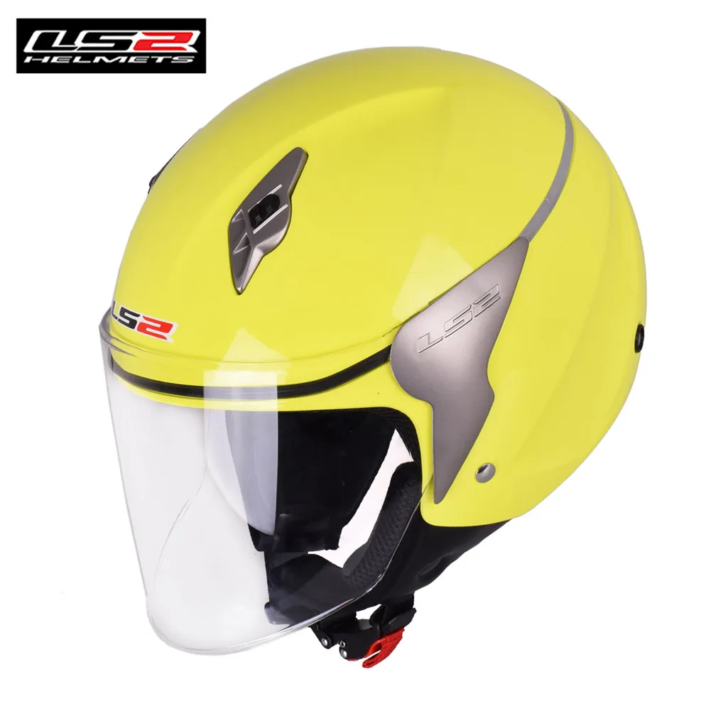 High Viz Yellow LS2 OF559 Moto 3/4 Открытый мотоциклетный шлем для скутера Jet Moto rbike шлемы для крушенного двигателя руля мотоциклетные шлемы - Цвет: High Viz Yellow