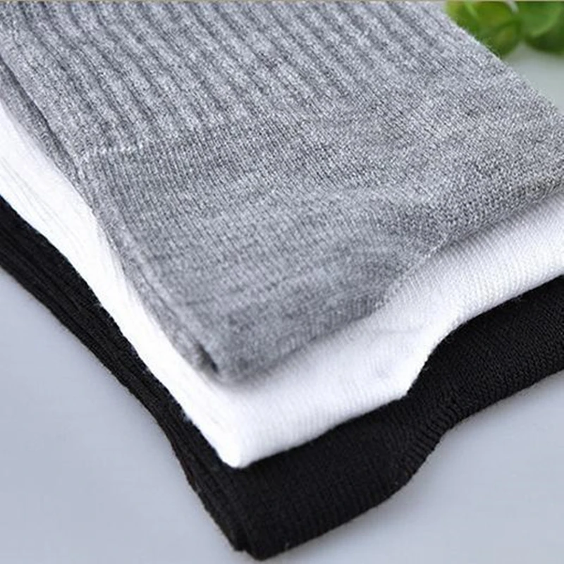 5 пар упаковки Модные мужские однотонные носки повседневные хлопковые Дышащие