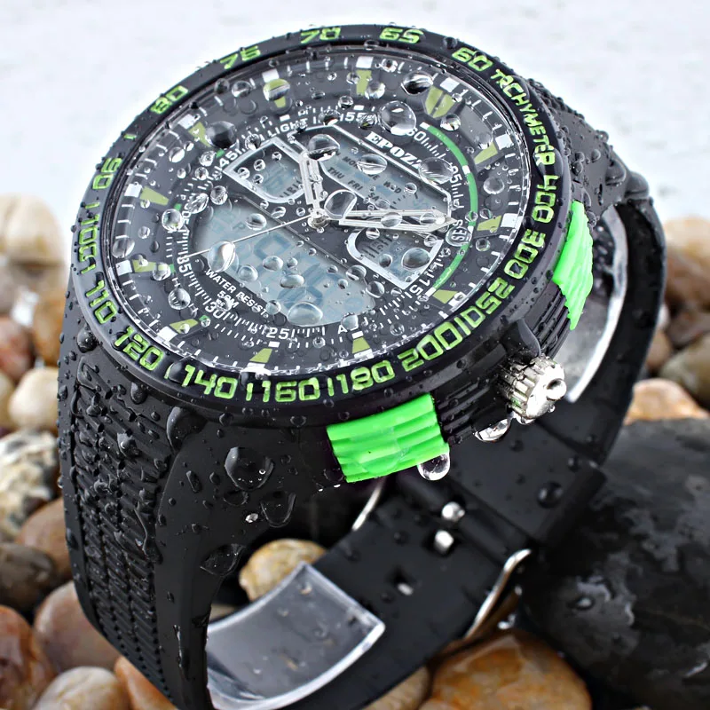 Двойной дисплей цифровые часы мужские спортивные Relojes hombre 2017 детские Montre homme Relogio