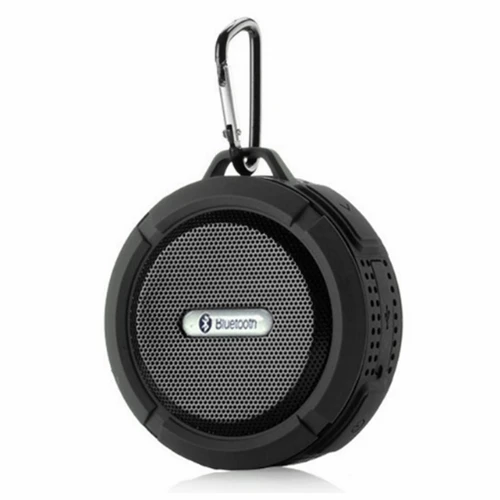 Черный Bluetooth динамик мини портативный водонепроницаемые беспроводные динамики всасывающий держатель для чашек TF карта для IPhone смартфон открытый динамик - Цвет: Черный