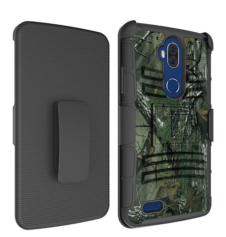 Новинка для zte Z986U/Blade Max 3 6," чехол Гибридный сверхмощный 3 в 1 военный Камуфляжный жесткий противоударный чехол с зажимом для ремня чехол-подставка