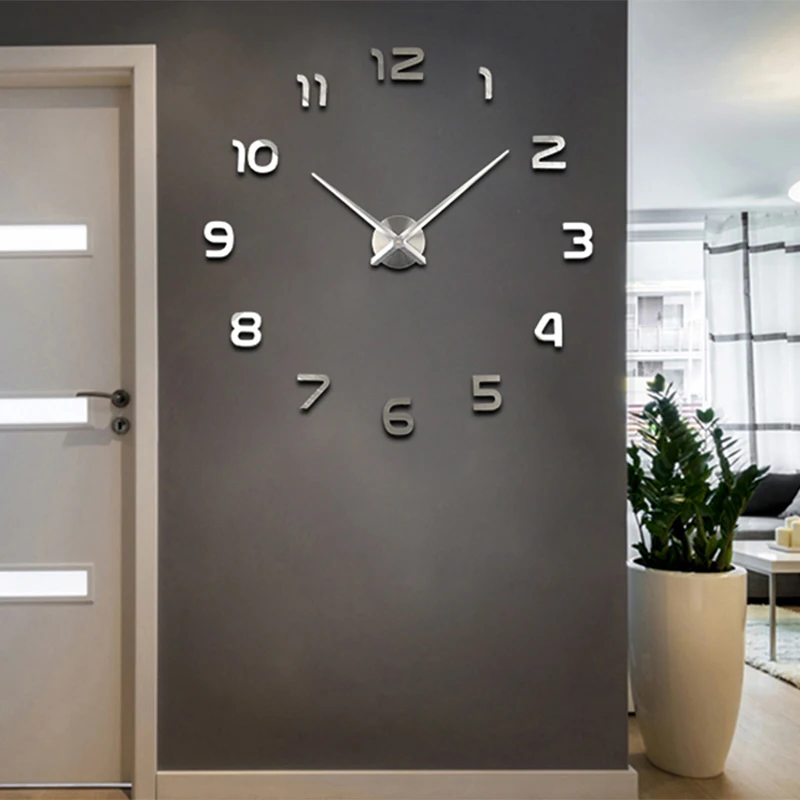 3D DIY настенные часы Современный стиль 2019 новые Saat Reloj De Pared металлические