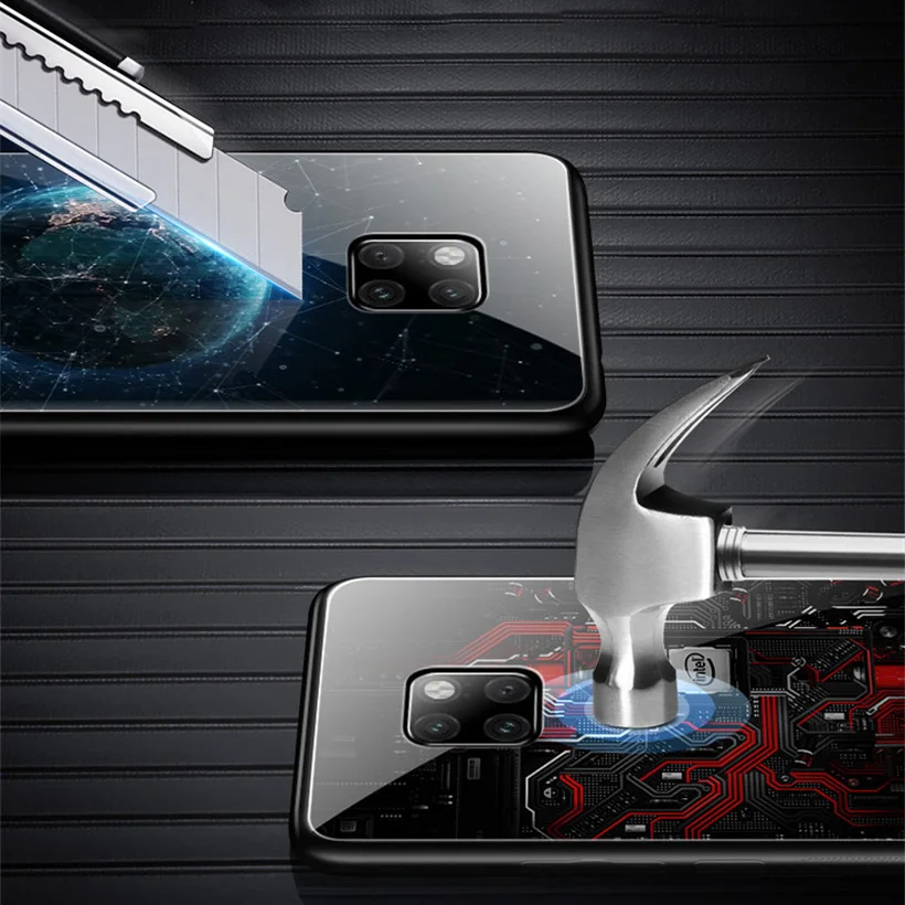 Стеклянный чехол Aixuan для huawei mate 20 Pro huawei mate 20 20X чехол из закаленного стекла силиконовый защитный чехол с полным покрытием
