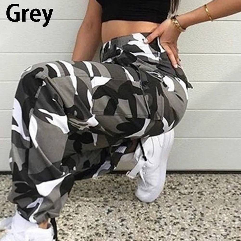 Pantalon Femme, свободные сексуальные штаны, женские камуфляжные панковские брюки, розовые камуфляжные оранжевые фиолетовые розовые спортивные штаны, мешковатые штаны для хип-хопа