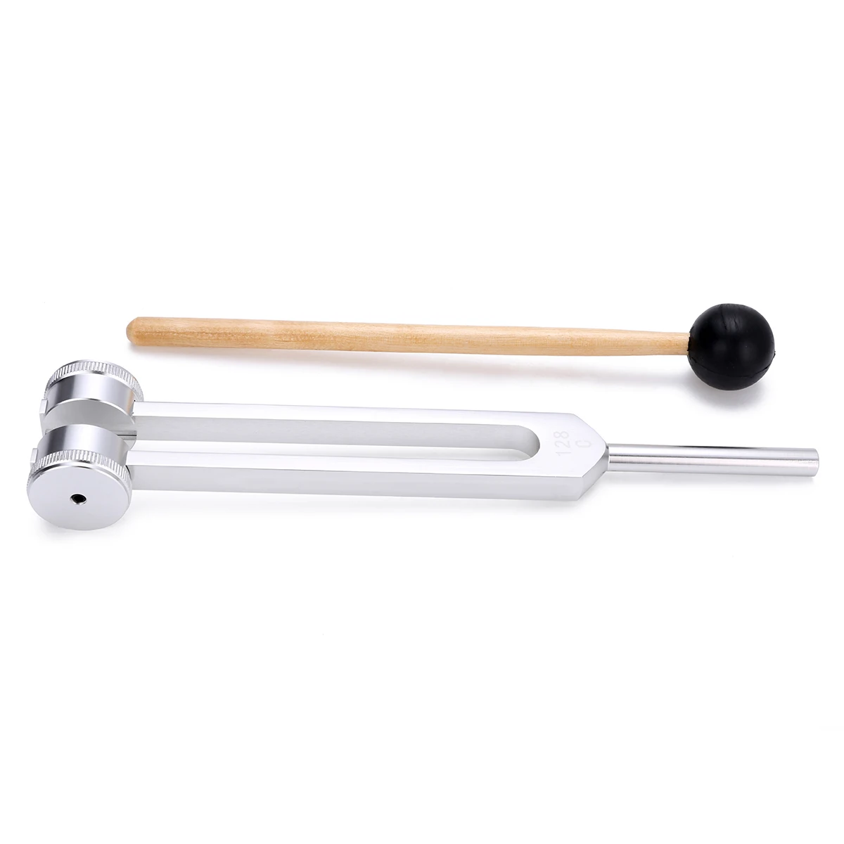 1 Set 128HZ Frequency Tuning Fork Medical Tuning Fork Chakra Hammer Ball Diagnostic Health Care Tool for Testing Patient Hearing