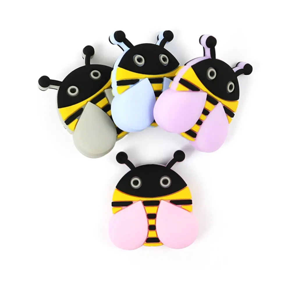 5 шт. силиконовые бусины Honeybee 2,8 см Прорезыватели для зубов игрушки Perle Силиконовые Зубные грызуны силиконы Kralen Mordedor Bee Прорезыватели бусины