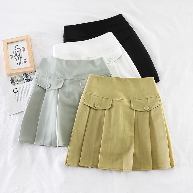 2019 новые модные женские юбки небольшой свежий стиль колледжа летняя юбка с