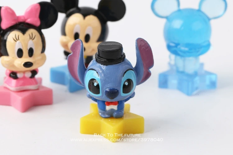 Disney Микки Маус Стич Винни Пух 5 шт./компл. 3 см экшн фигурка позы Статуэтка модели