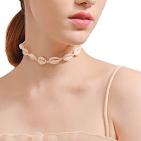 new seashell beach shell choker necklace for women boho handmade shell string rope chains 2019 summer fashion jewelry