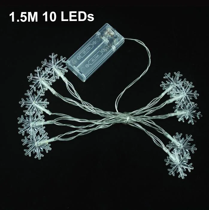 1.5m 10leds Сказочный светильник s светодиодный Декоративный Рождественский светильник s наружная домашняя гирлянда Праздничные рождественские вечерние гирлянды на День святого Валентина декоративный Снежный светильник - Испускаемый цвет: 1.5m 10leds