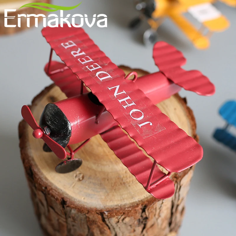 Ермакова мини модель аэроплана самолет фигурка биплан ремесла детский подарок