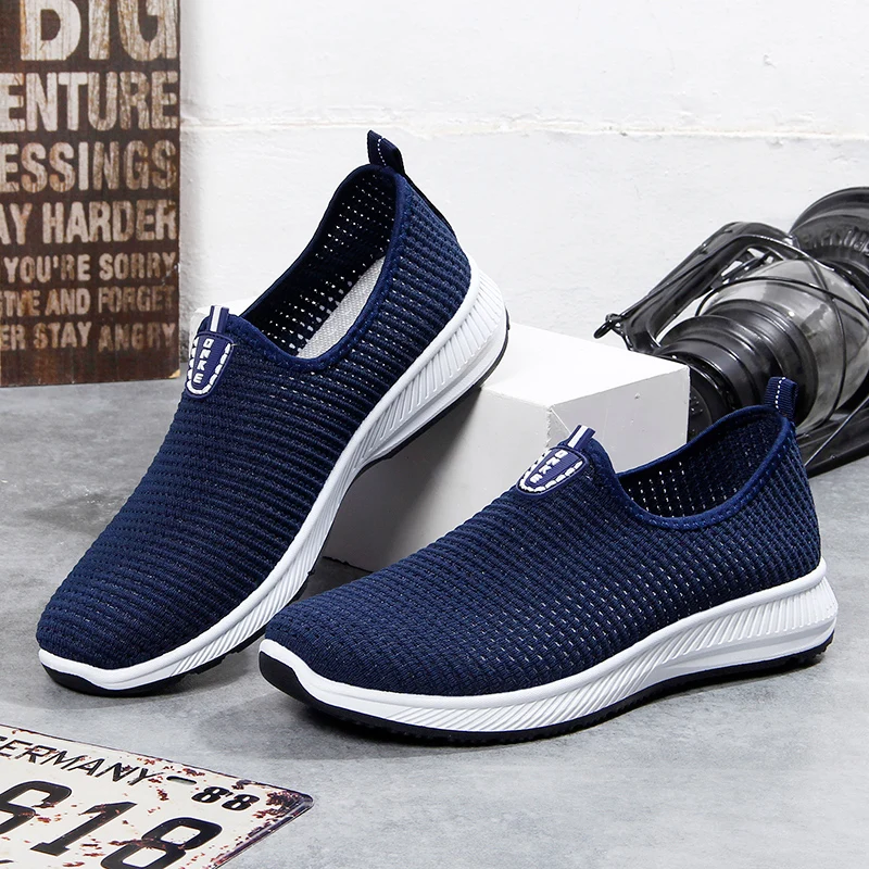 VESONAL 2020 Summer Breathable Mesh Sneakers Men Shoes Comfortable Slip On Male Loafers Casual Walking Footwear AA02 | Обувь