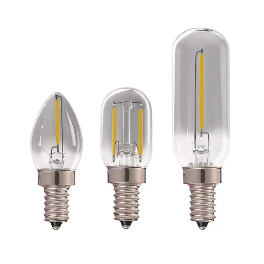 Dimmable E14 Светодиодный светильник накаливания 1 Вт 220 В E12 110 светодиодный Эдисона