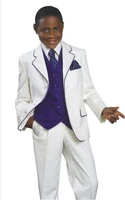 customized boy suits set camicia ragazzo cerimonia party kids clothes white tuxedo kidsjacketpantsvest tie z789b302