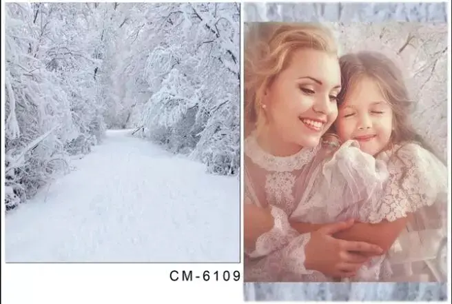 Красивые Зимние Живописные фоны для фотосъемки замороженный снег покрытый лесом