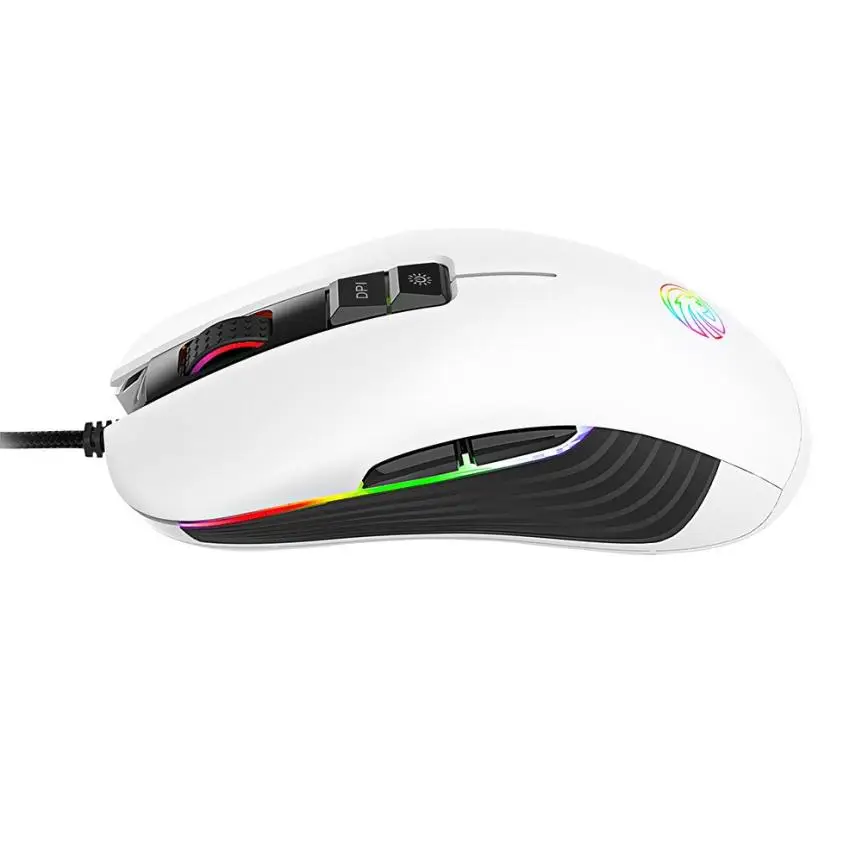 Новая Проводная игровая мышь 5000DPI светодиодный с подсветкой дыхание USB