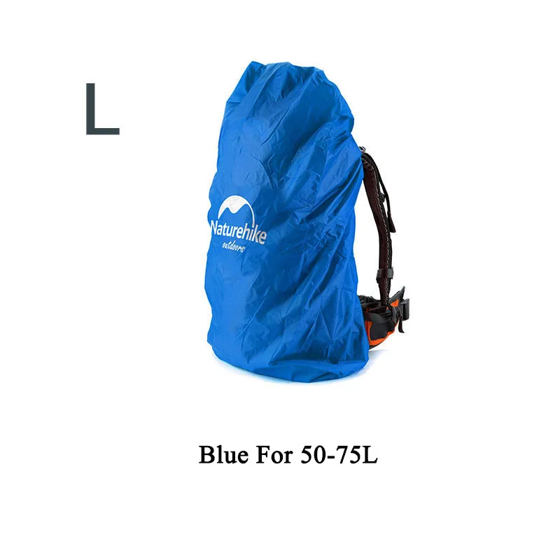Blue L Naturehike рюкзак дождевик открытый водонепроницаемый грязевой пылезащитный чехол сумка покрытие для альпинизма походный Дорожный комплект подходит для 30L-50L 50-75L - Цвет: Blue L