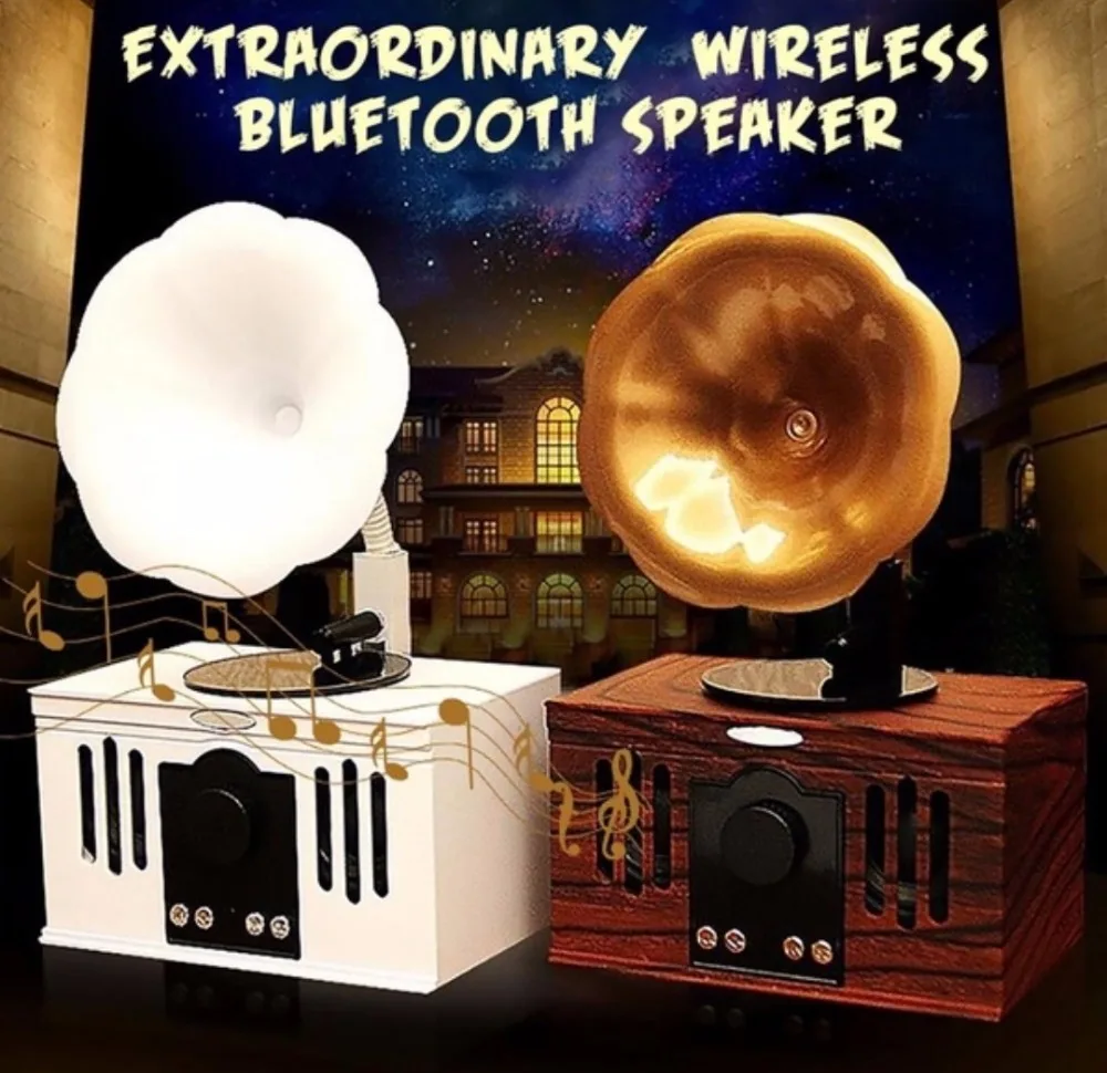 Bluetooth-Колонка деревянная в стиле ретро с микрофоном FM-радио TF | Электроника