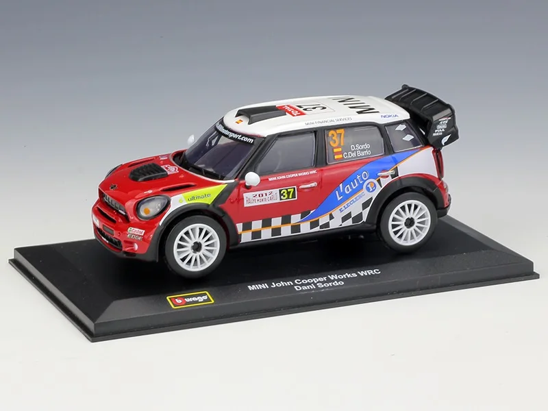 Cooper WRC Nr.33 Bburago 1:32 M3 DTM AMG C-Coupe A5 Citroen C-Elysee DS3 M-Sport Ford Fiesta WRC Ford GT гоночная литая модель автомобиля - Цвет: Cooper WRC Nr.33
