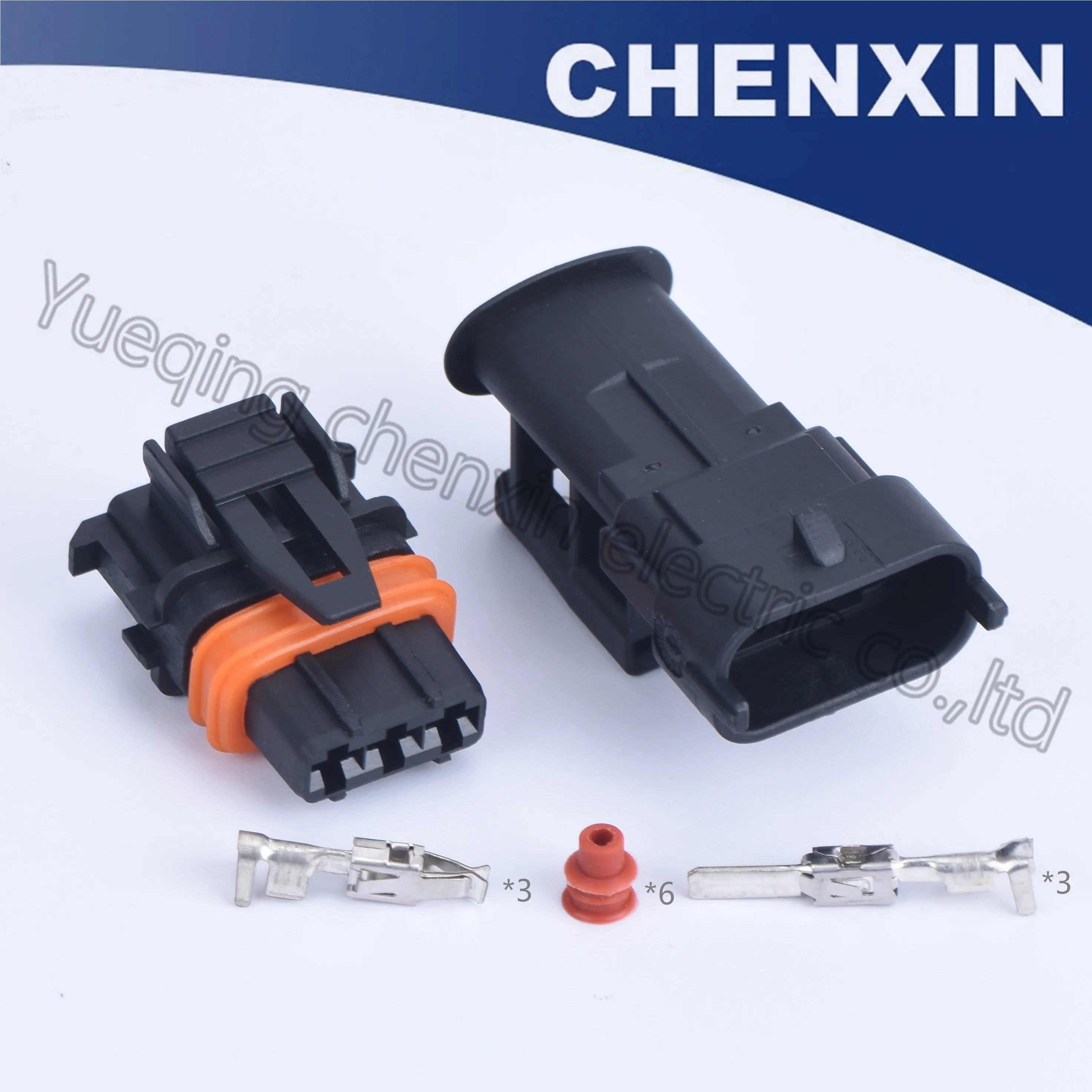 

Black 3 pins car waterproof auto connectors plastic wire cable plug (male and female) 3.5 for efi nozzle 368161-1 1928404227