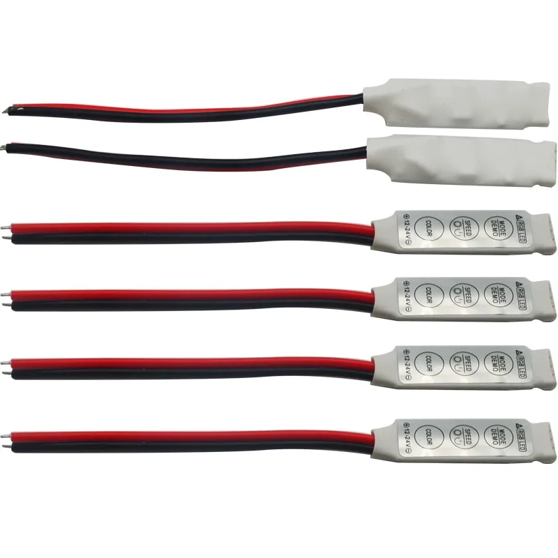 DC12V 24V 6A 3 канала тонкий мини клавиши RGB Led контроллер для управления 5050 3528