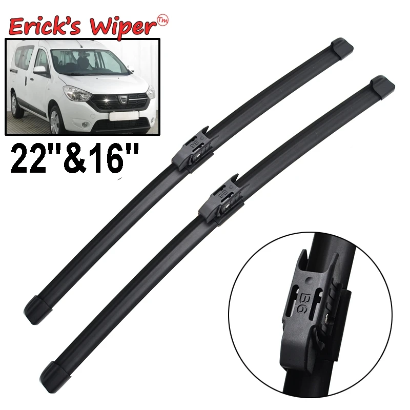 

Erick's Wiper LHD Front Wiper Blades For Renault Dacia Dokker Express 2016 - 2019 Windshield Windscreen Front Winow 22"+16"