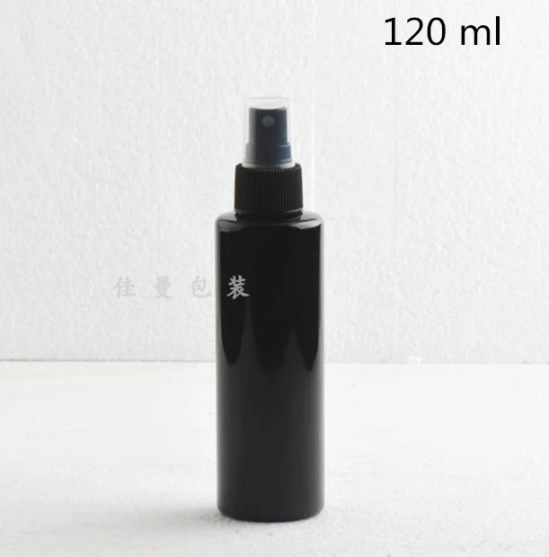 120 ml 50 pcs 50 шт.,, 10 мл, 30 мл, 50 мл, 100 мл, черные пластиковые флаконы-спрей, черный распылитель, духи, косметические контейнеры, темная банка - Цвет: 120 ml 50 pcs