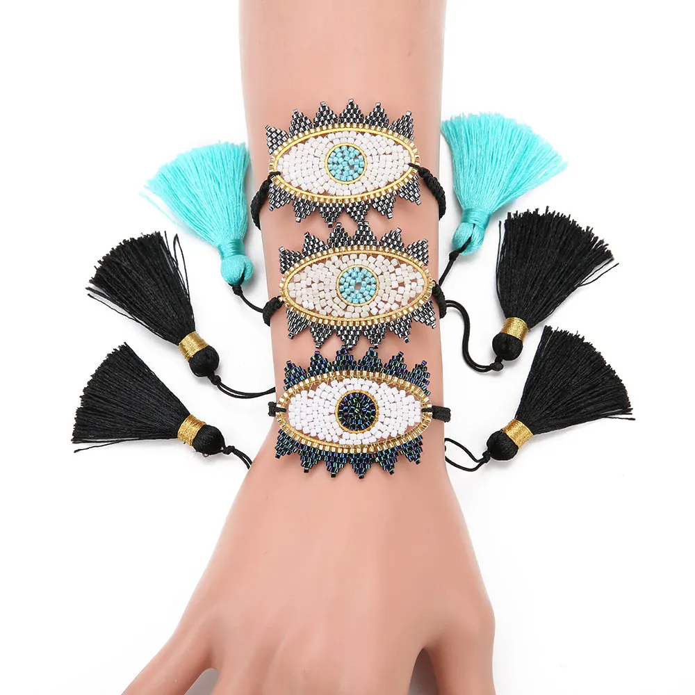 Shinus 5 шт./партия, браслет Delica MIYUKI, турецкий браслет Evil Eye для женщин, Pulseras Mujer Moda, ювелирные изделия Bileklik