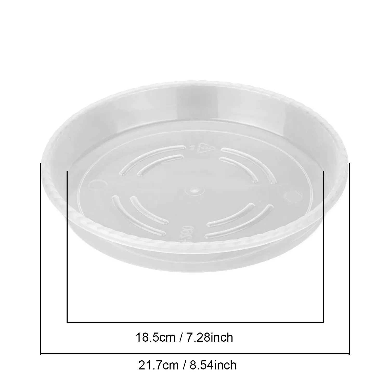 Behogar 5 шт 18 см круглый прозрачный пластиковый горшок для растений блюдца подносы