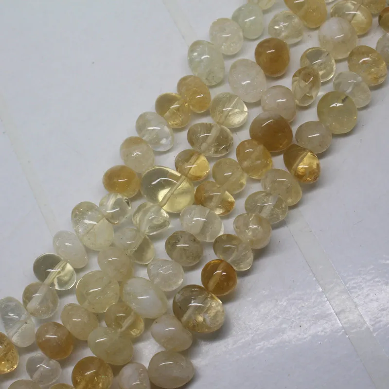 

8-13mm Natural Citrines Freeform stone Loose Beads 15"