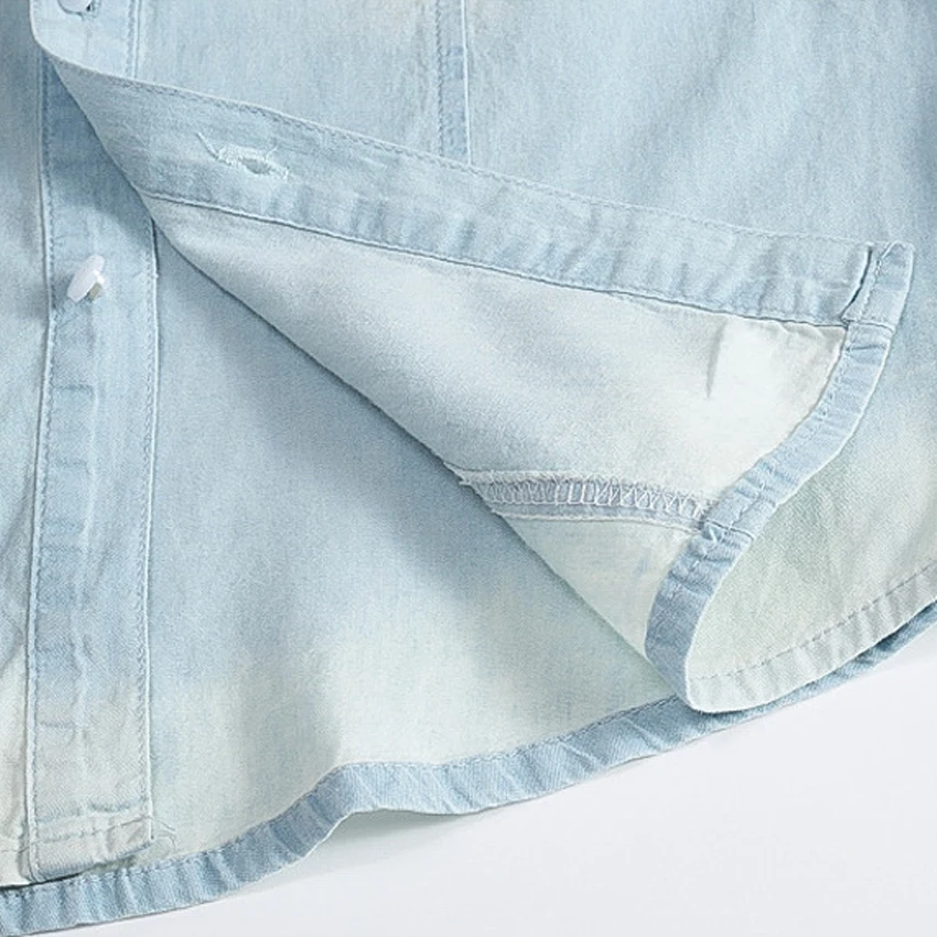 Коллекция Лето 2018 Мужская джинсовая жилетка 4XL тонкая куртка без рукавов