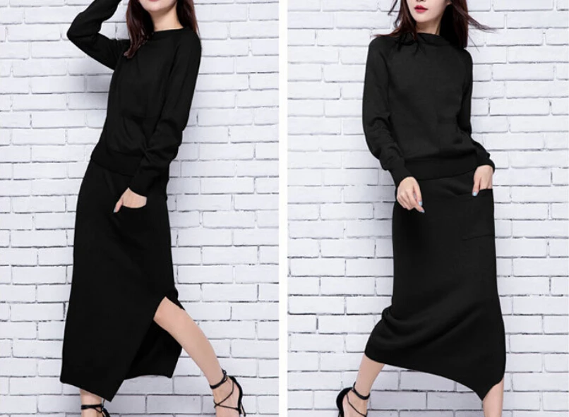 3 предмета кашемира платье Лидер продаж Винтаж классические ботильоны Длина