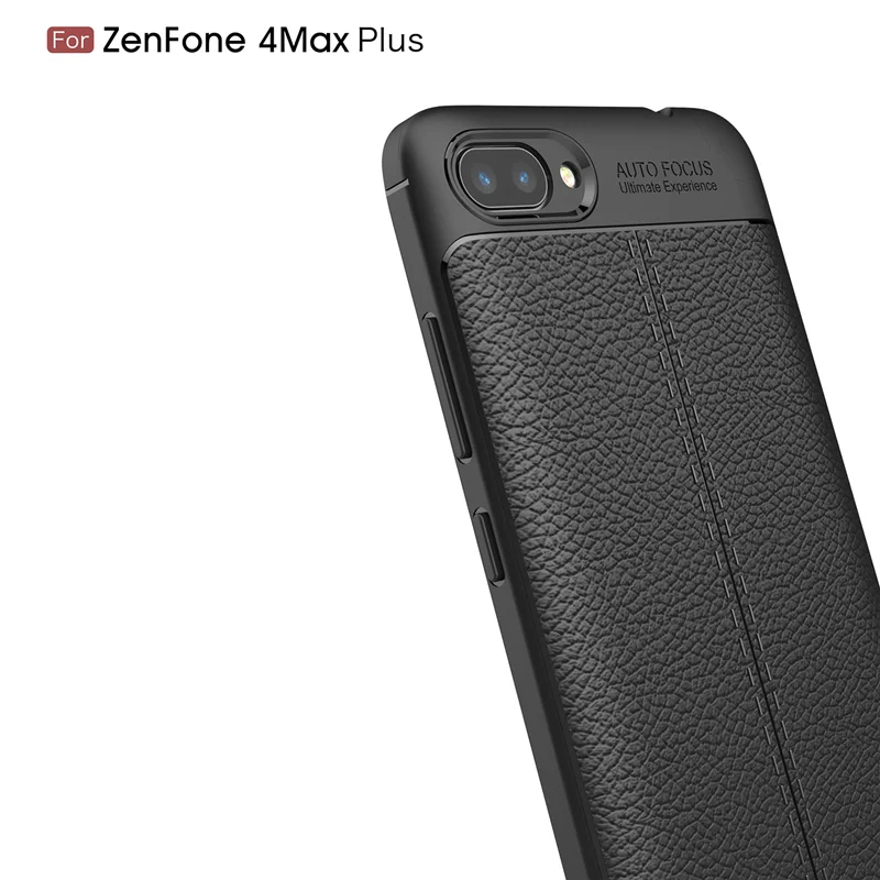 Силиконовый чехол с текстурой личи для Asus Zenfone 4 Max plus zc554kl (5 5 дюйма) кожаный из ТПУ