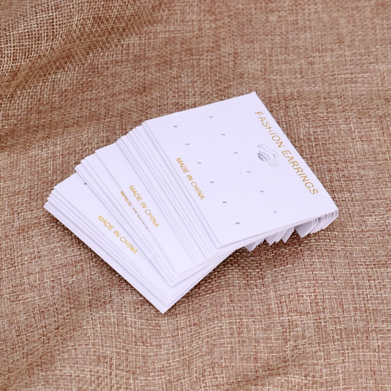 Wholesale 5x7cm 100pcs/lot Jewelry Displays Cards Earring Packaging Paper DIY Handmade Can Customize Logo | Украшения и