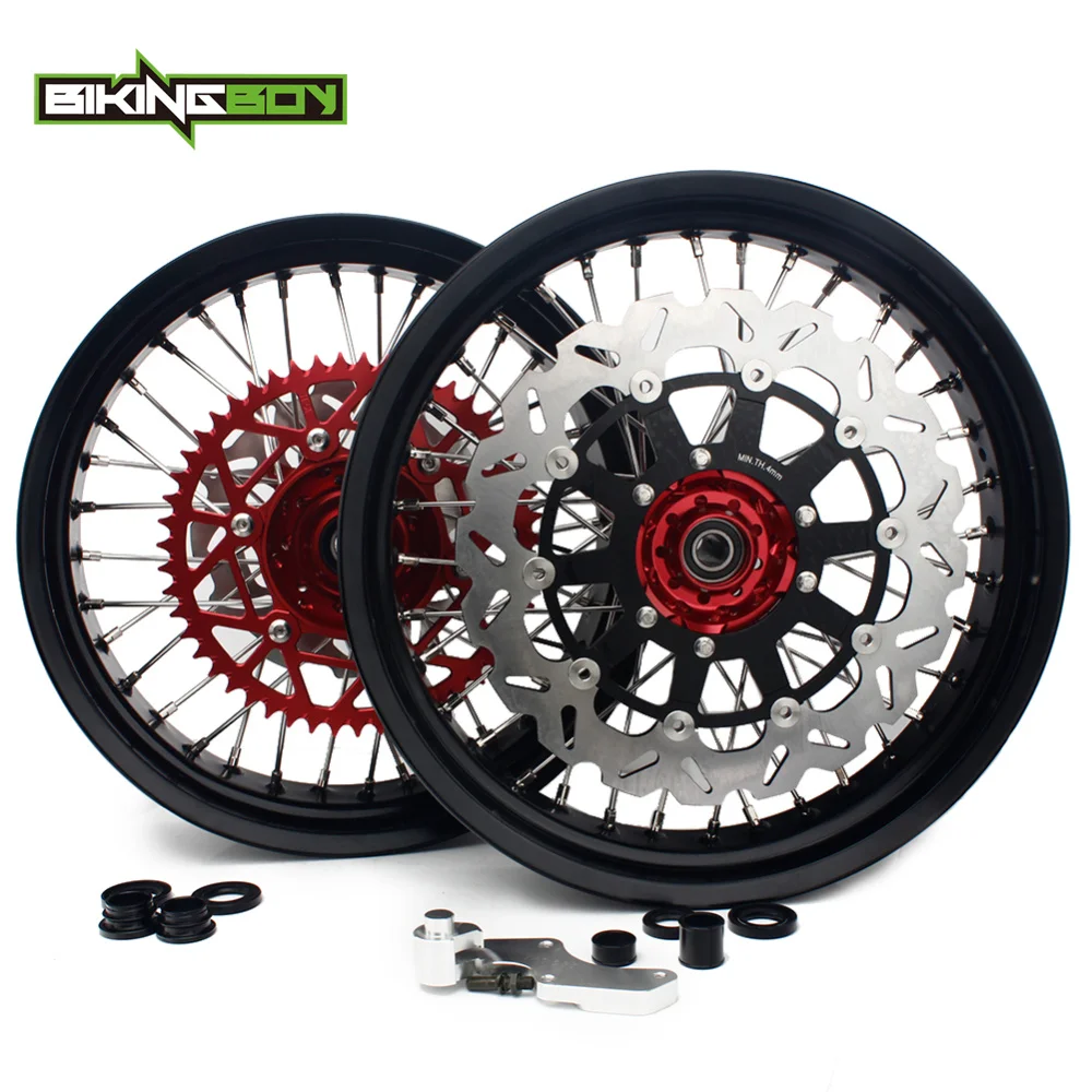 BIKINGBOY 3 5 4 5/4 25 17 &quotSupermoto Передняя Задняя втулка диска колеса тормозные диски