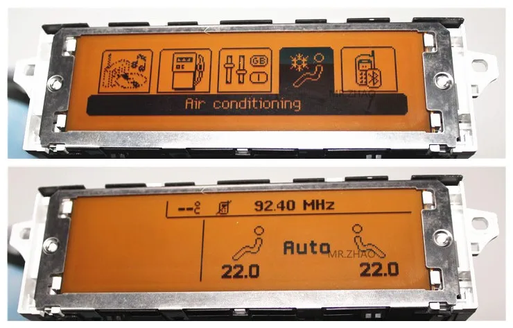 5 шт. Оригинальный Желтый экран меню USB Bluetooth дисплей монитор 12pin для Peugeot 307 207 408