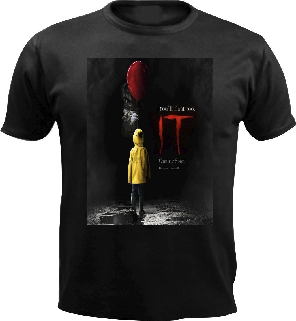 It Horror Movie Stephen King Inspired клоун Мужская футболка Рождественский подарок дешевые