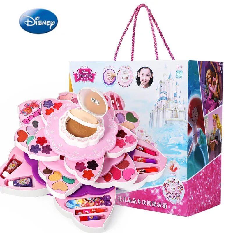 Модные игрушки Disney для ролевых игр Детская косметика коробка макияжа подарок