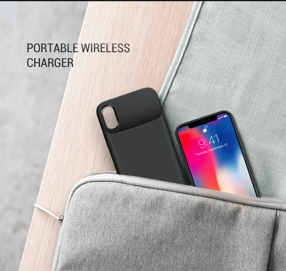 Ugreen 3600 мАч Беспроводной зарядки Батарея чехол для iPhone X XS внешний Беспроводной заряда Батарея крышка