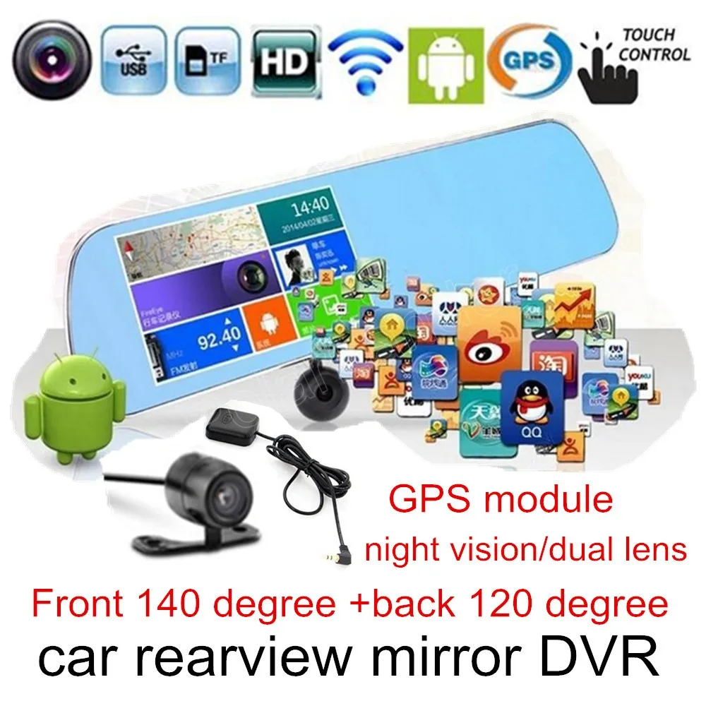 5 дюймовый сенсорный ЖК экран циклическая запись видеокамера зеркало заднего