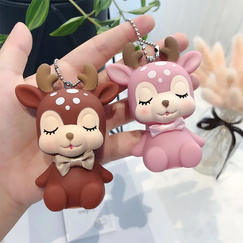 Новый дизайн 3D мультфильм милая кукла брелок животное олень эльф Brelok подарок для