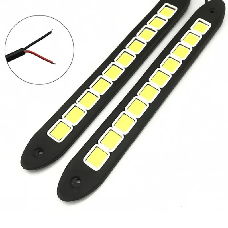 2 Pcs Waterproof Car Modification Running Light Bendable Cob Soft Silicone Anti-dust Anti-collision Splash Wet Led | Автомобили и