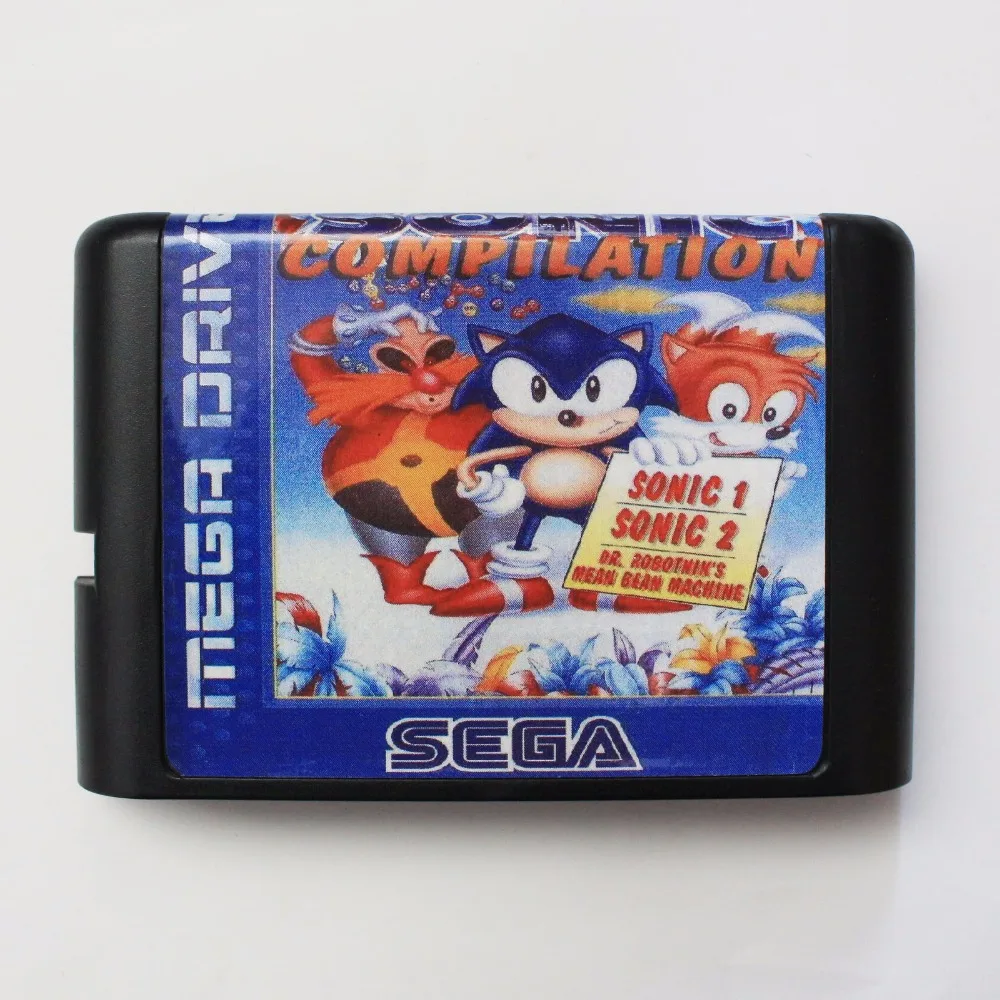 Sonic Compilation 16 bit MD Game Card For Sega Mega Drive Genesis | Электроника