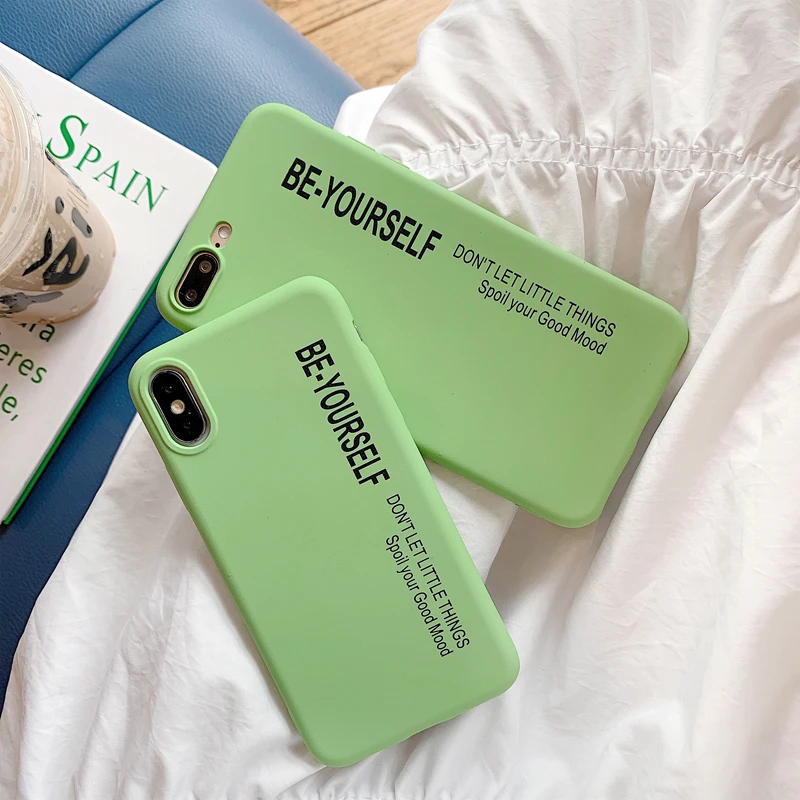 Be Yourself мягкий чехол для телефона Xiaomi Redmi Note 7 Note 7 Pro 4A 4X зеленый противоударный защитный случай для Redmi Примечание 4