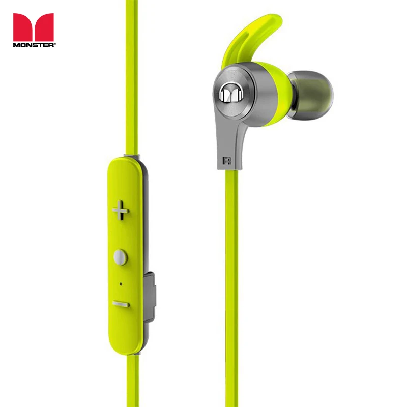 Оригинальные наушники вкладыши Monster iSport беспроводные bluetooth с микрофоном прочные