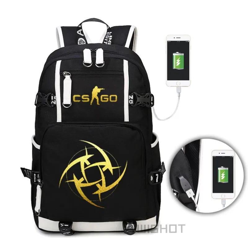 5 WISHOT Team Fnatic Virtus. pro DOTA 2 рюкзак CS CSGO NAVI для подростков многофункциональная USB зарядка SK Gaming Ninjas - Цвет: 5